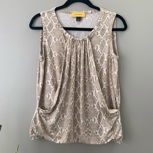 St. John snakeskin print sleeveless top - size P